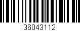 Código de barras (EAN, GTIN, SKU, ISBN): '36043112'