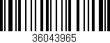 Código de barras (EAN, GTIN, SKU, ISBN): '36043965'