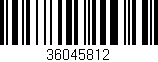 Código de barras (EAN, GTIN, SKU, ISBN): '36045812'