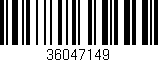 Código de barras (EAN, GTIN, SKU, ISBN): '36047149'