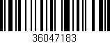 Código de barras (EAN, GTIN, SKU, ISBN): '36047183'