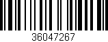 Código de barras (EAN, GTIN, SKU, ISBN): '36047267'