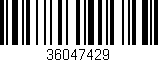 Código de barras (EAN, GTIN, SKU, ISBN): '36047429'