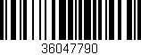 Código de barras (EAN, GTIN, SKU, ISBN): '36047790'