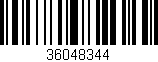 Código de barras (EAN, GTIN, SKU, ISBN): '36048344'