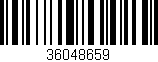 Código de barras (EAN, GTIN, SKU, ISBN): '36048659'