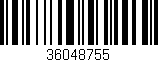 Código de barras (EAN, GTIN, SKU, ISBN): '36048755'
