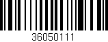 Código de barras (EAN, GTIN, SKU, ISBN): '36050111'