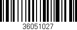 Código de barras (EAN, GTIN, SKU, ISBN): '36051027'