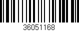 Código de barras (EAN, GTIN, SKU, ISBN): '36051168'