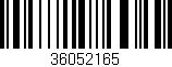 Código de barras (EAN, GTIN, SKU, ISBN): '36052165'