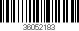 Código de barras (EAN, GTIN, SKU, ISBN): '36052183'