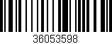 Código de barras (EAN, GTIN, SKU, ISBN): '36053598'