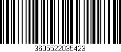 Código de barras (EAN, GTIN, SKU, ISBN): '3605522035423'