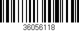 Código de barras (EAN, GTIN, SKU, ISBN): '36056118'