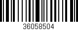 Código de barras (EAN, GTIN, SKU, ISBN): '36058504'