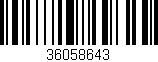 Código de barras (EAN, GTIN, SKU, ISBN): '36058643'