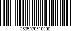 Código de barras (EAN, GTIN, SKU, ISBN): '3605970610098'
