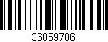 Código de barras (EAN, GTIN, SKU, ISBN): '36059786'