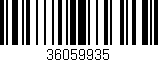 Código de barras (EAN, GTIN, SKU, ISBN): '36059935'