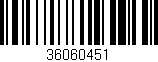 Código de barras (EAN, GTIN, SKU, ISBN): '36060451'