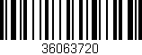 Código de barras (EAN, GTIN, SKU, ISBN): '36063720'