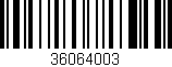 Código de barras (EAN, GTIN, SKU, ISBN): '36064003'