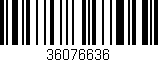 Código de barras (EAN, GTIN, SKU, ISBN): '36076636'