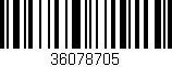 Código de barras (EAN, GTIN, SKU, ISBN): '36078705'
