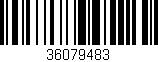 Código de barras (EAN, GTIN, SKU, ISBN): '36079483'