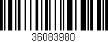 Código de barras (EAN, GTIN, SKU, ISBN): '36083980'