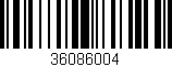 Código de barras (EAN, GTIN, SKU, ISBN): '36086004'
