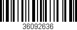 Código de barras (EAN, GTIN, SKU, ISBN): '36092636'