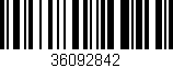 Código de barras (EAN, GTIN, SKU, ISBN): '36092842'
