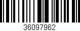 Código de barras (EAN, GTIN, SKU, ISBN): '36097962'