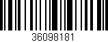 Código de barras (EAN, GTIN, SKU, ISBN): '36098181'