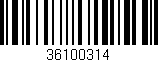 Código de barras (EAN, GTIN, SKU, ISBN): '36100314'