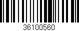 Código de barras (EAN, GTIN, SKU, ISBN): '36100560'