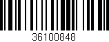 Código de barras (EAN, GTIN, SKU, ISBN): '36100848'