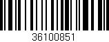 Código de barras (EAN, GTIN, SKU, ISBN): '36100851'