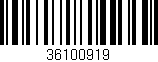 Código de barras (EAN, GTIN, SKU, ISBN): '36100919'