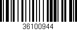 Código de barras (EAN, GTIN, SKU, ISBN): '36100944'