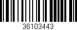Código de barras (EAN, GTIN, SKU, ISBN): '36103443'