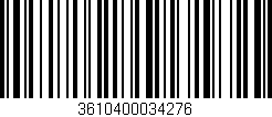 Código de barras (EAN, GTIN, SKU, ISBN): '3610400034276'