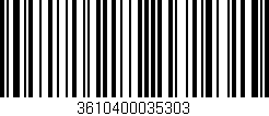 Código de barras (EAN, GTIN, SKU, ISBN): '3610400035303'