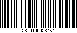 Código de barras (EAN, GTIN, SKU, ISBN): '3610400036454'