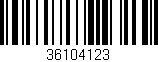 Código de barras (EAN, GTIN, SKU, ISBN): '36104123'