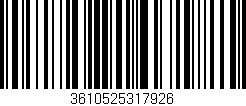 Código de barras (EAN, GTIN, SKU, ISBN): '3610525317926'