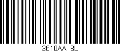 Código de barras (EAN, GTIN, SKU, ISBN): '3610AA/8L'