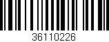 Código de barras (EAN, GTIN, SKU, ISBN): '36110226'